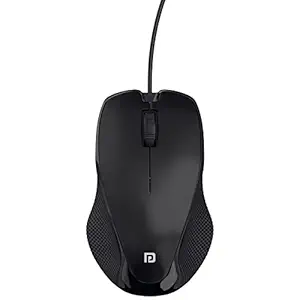 Portronics Toad 101 Wired Optical Mouse with 1200 DPI,1.25M Cable Length,(Black)